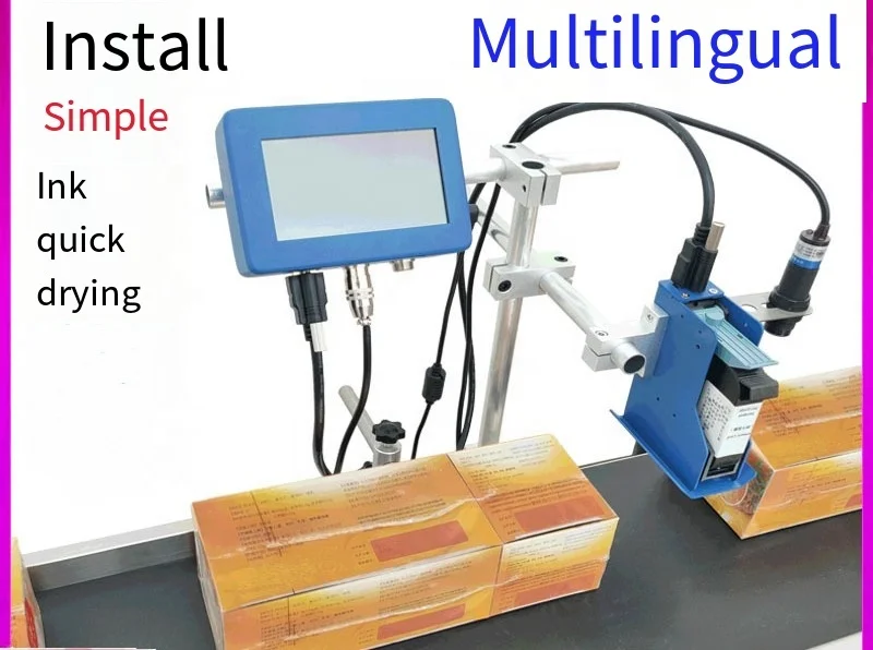 Online TIJ Inkjet Printer Expired Date and Production GS1 Code QR CODE Inkjet Barcode Labelling