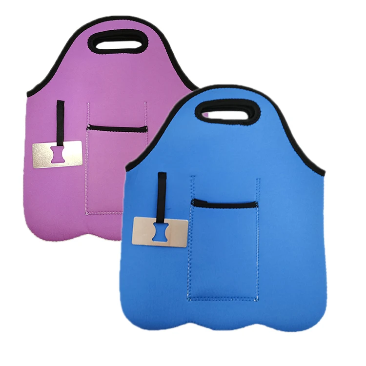 Shockproof Portable Picnic Neoprene Custom 6 Pack Bottle Wine Beer Tote Cooler Carrier Bag