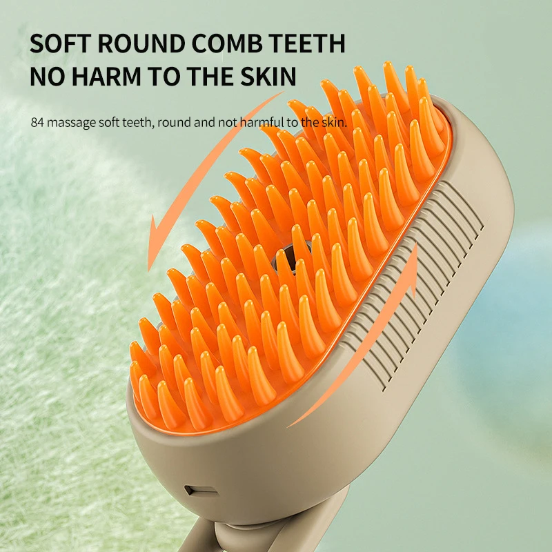 2025 Electric Pet Comb Splash Proof Steam Spray Massage Cat Brush ABS Multifunctional Hair Removal Tool Dog Cleaning Box