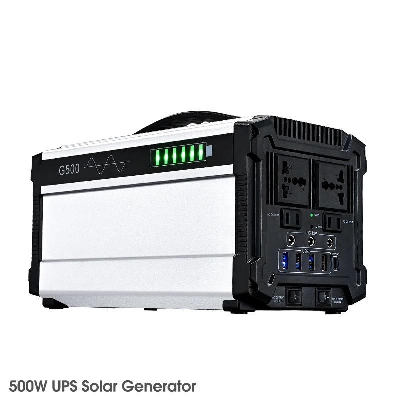 Portable Power Station 500w Solar Generator For Tv,Fan,Computer