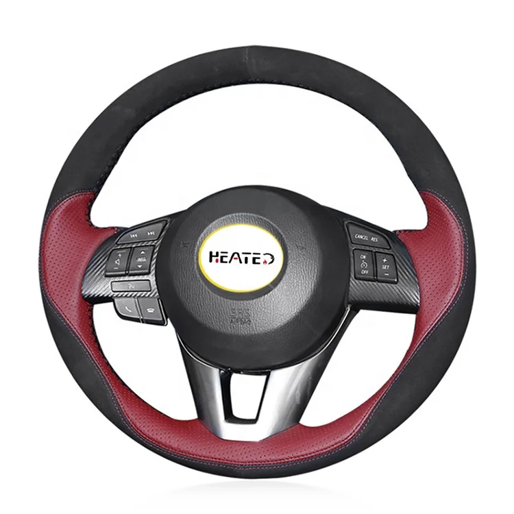 Steering Wheel Cover for Mazda 3 Axela Mazda 6 Atenza Mazda 2 CX-3 CX-5 Scion iA 2016(Genuine Leather) wholesale price for you