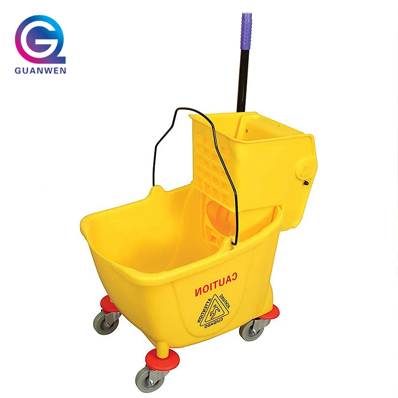 26L Cleaning Supplies Industrial Mop Bucket Mop And Bucket With Wringer Set Cleaning Bucket