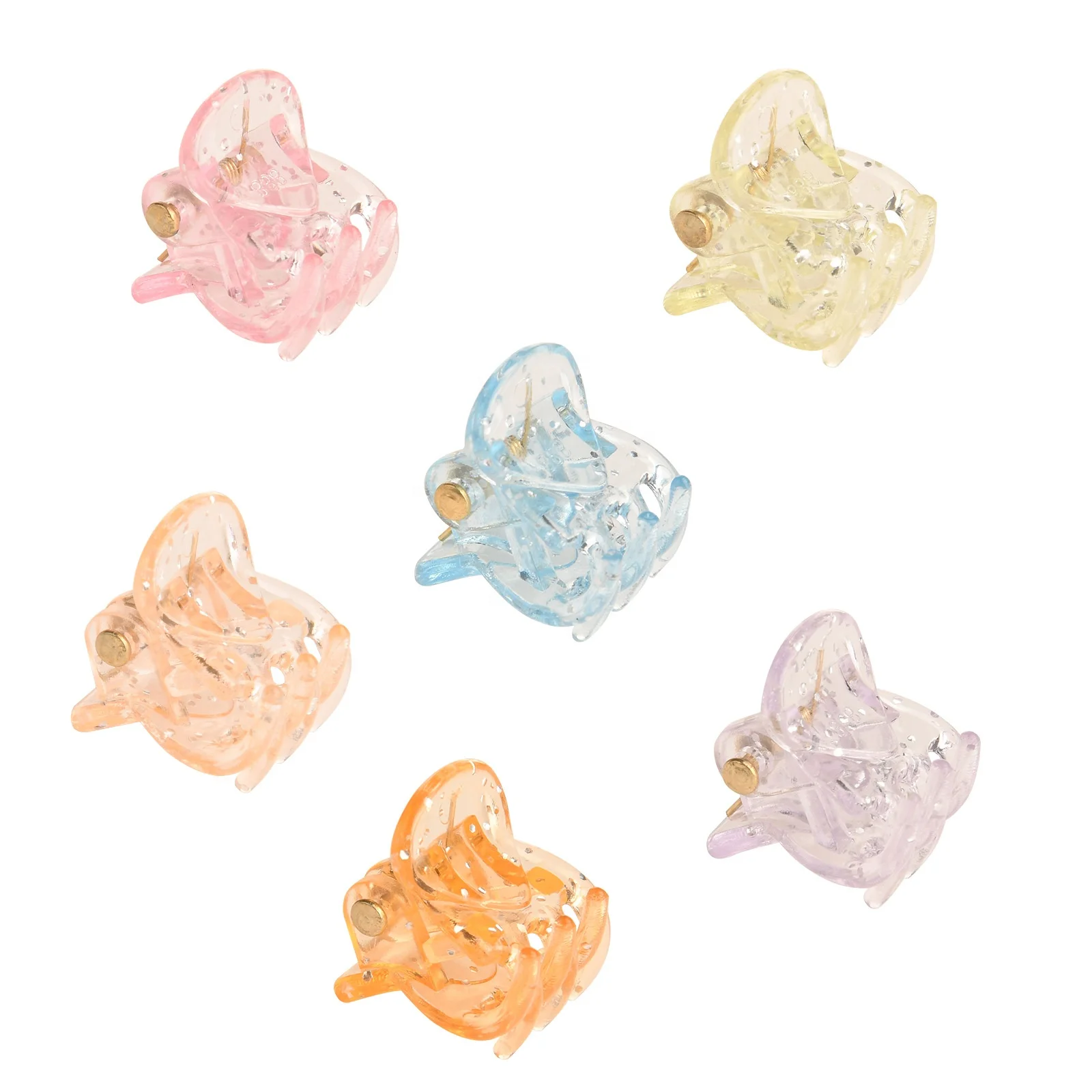 Ziming Customized Korean Style Kids Small Transparent Acrylic Hair Claws Girls Cute Acrylic Hair Claw Clip Hair Decorations
