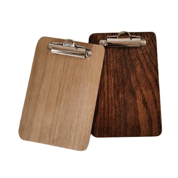 Natural Unfinished Oak Wood Writing Menu Board Holder with Sawtooth Clip Accept Customized Color Wholesale