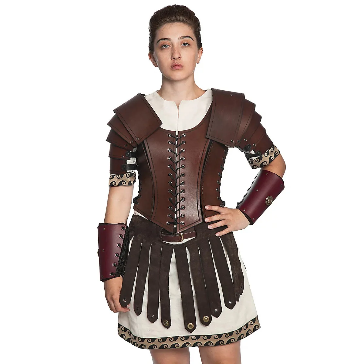 Ancient Roman Legion Gladiator Battle Belt Skirt Gothic Steampunk PU Leather Armor Medieval Greek Cosplay Costume Men Women LARP