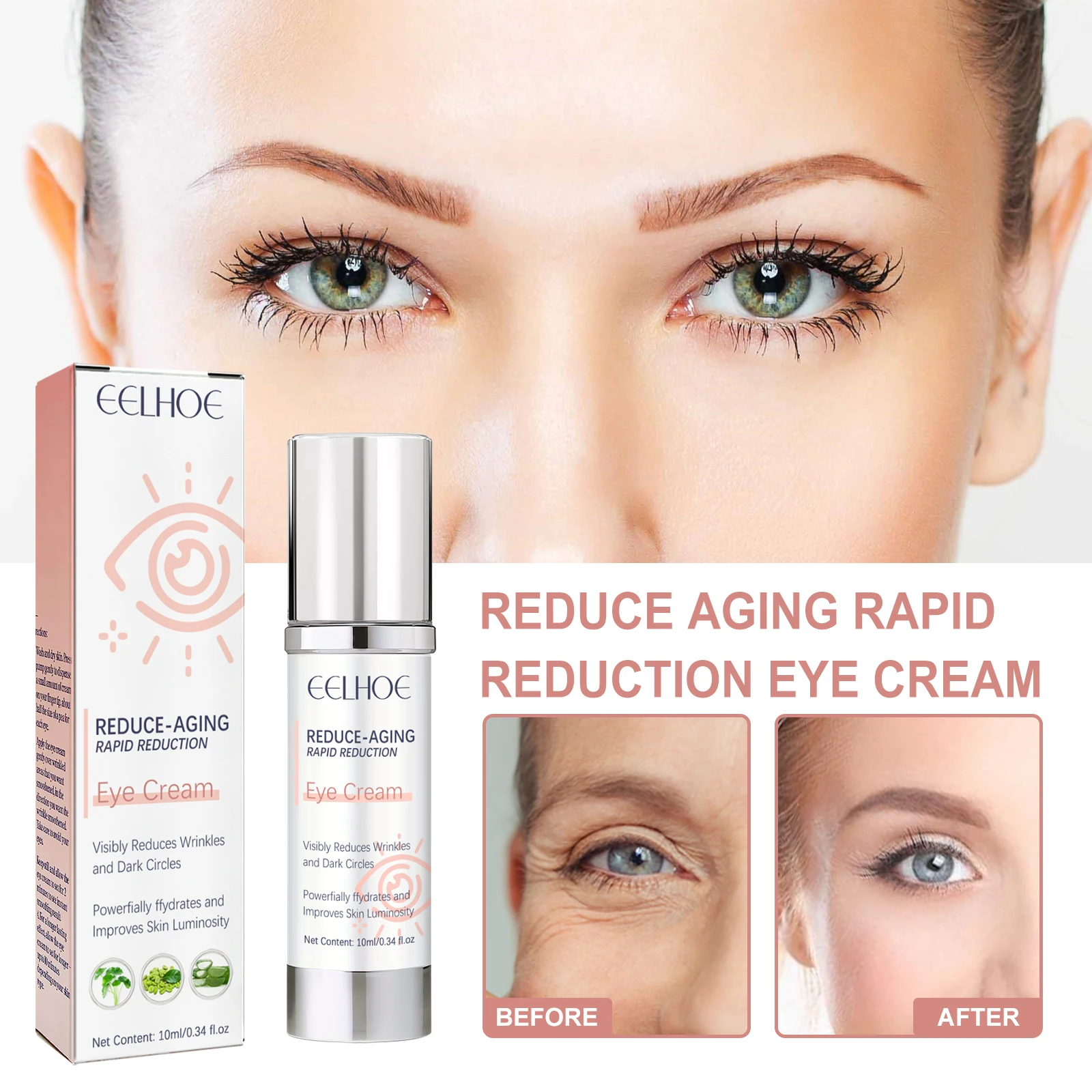 EELHOE Anti Wrinkle Firming Brightening Removal Moisturizing Aging Reduce Rapid Reduction Eye