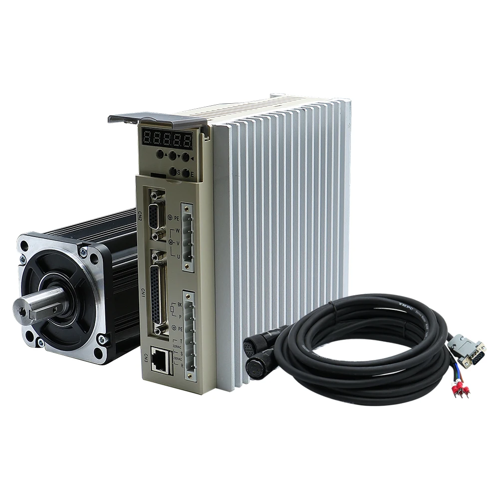 80 AC Servo 220V 0.75KW AC Servo motor 3000rpm 2.4Nm  ac drive permanent magnet Matched Driver