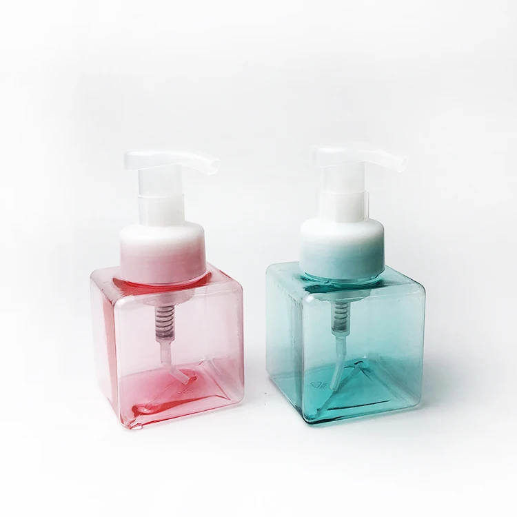 Cosmetic 250ml White Brown Green Cosmetic Container 8oz PET Plastic Foam Lotion Soap Dispenser Shower Gel Pump Bottle