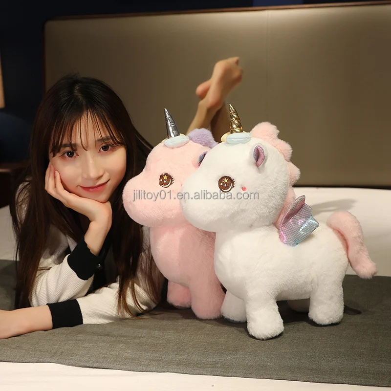 aixini 9.8 inch wholesale unicorn plush toy pillow stuffed animal gift for kids soft