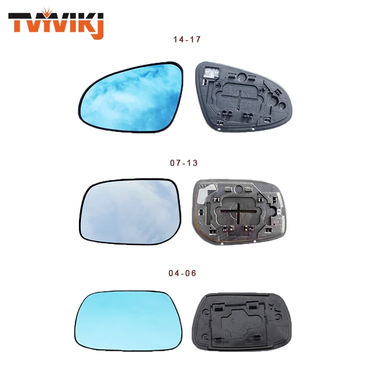 1 pair Side Rearview Mirror Blue Glass Lens For Toyota Corolla 2004-2020 Wide Angle View anti glare door side mirror wing