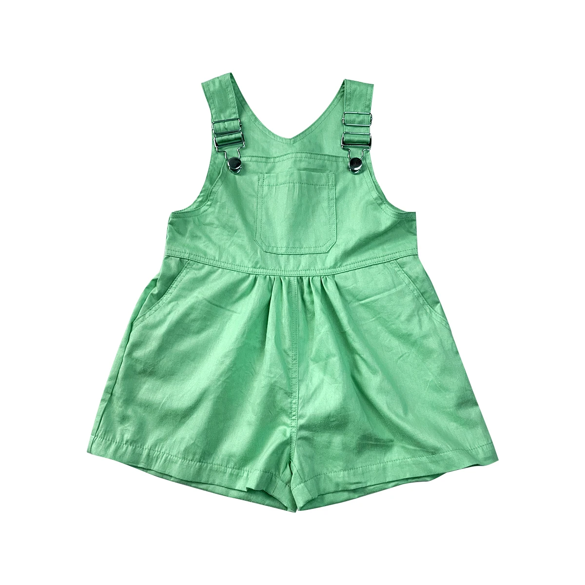 Newly design Custom cotton overalls  buckle Knee-length customized overall baby clothes