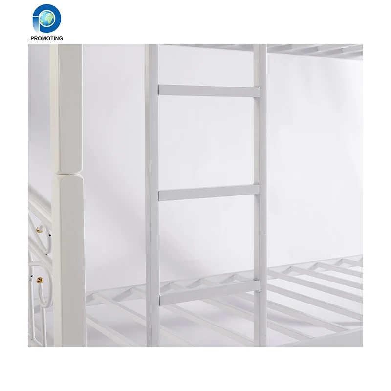 New Design Popular America Style Twin Double Decker Metal Frame Dormitory Beds Black Bunk Bed