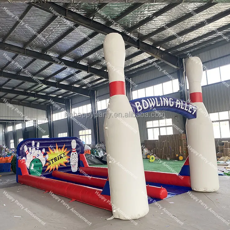 Outdoor indoor factory price inflatable bowling sport games for backyard playing