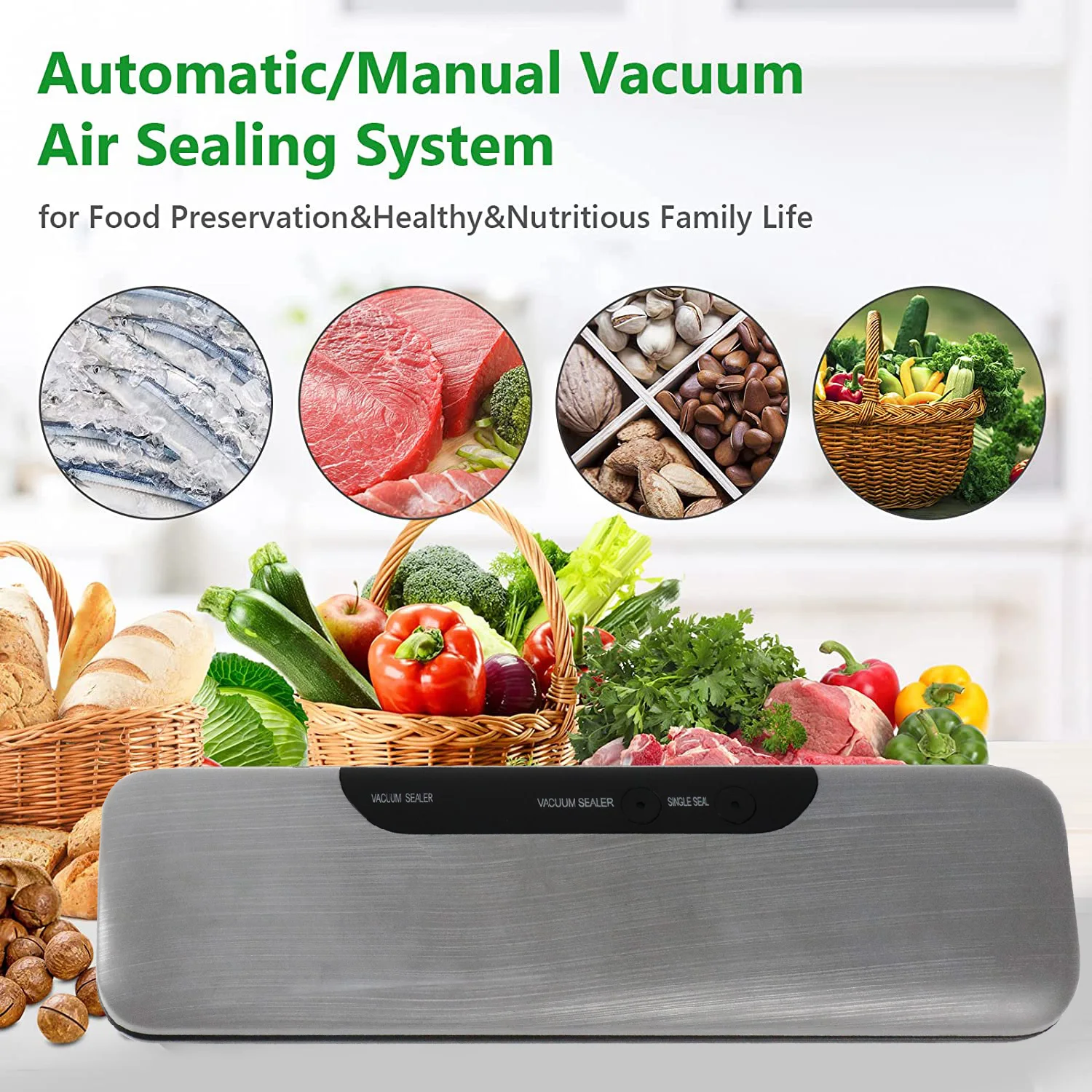 Hot Selling Small Vacuum Sealer Portable Versatile Electric Vacuum Food Sealer