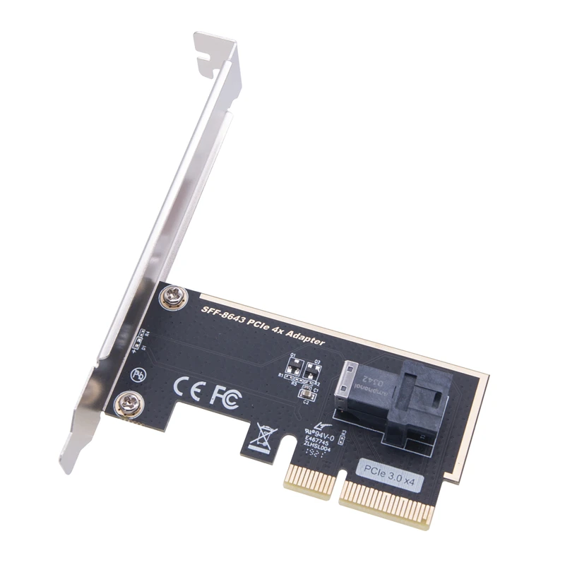 Desktop Graphics Card SFF-8643 Single Port Solid State Drive PCI-e 3.0 X4 to U.2 Adapter