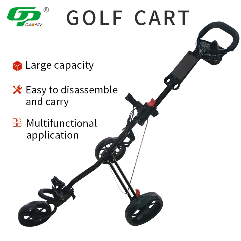 Hot Sale Factory Price Golf Push Trolley Light Weight 3 Wheels Golf Cart Trolley