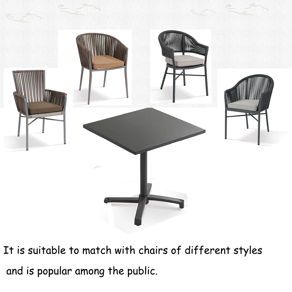 Outdoor Square Coffee Table Small Folding Table For Restaurant Patio Modern Coffee Table