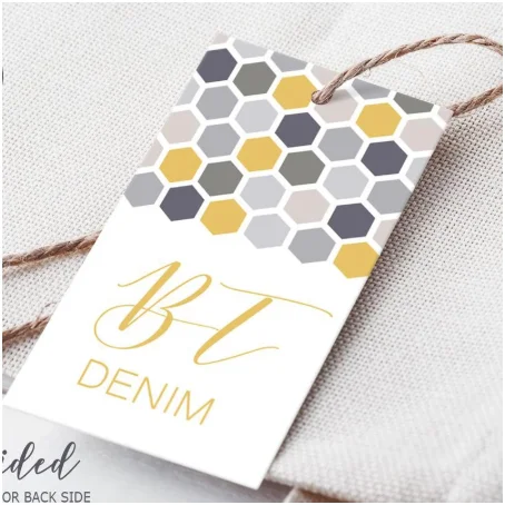 Customized print clothing hang tag paperboard garment swing hanging tag hand tags