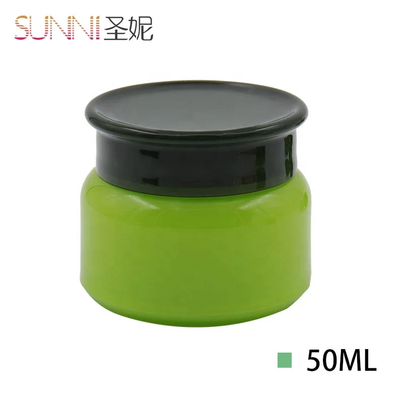 Green Color 15g Eye Cream Care jar  50g Body lotion Scrub Cream container green skin Care  Plastic Jar