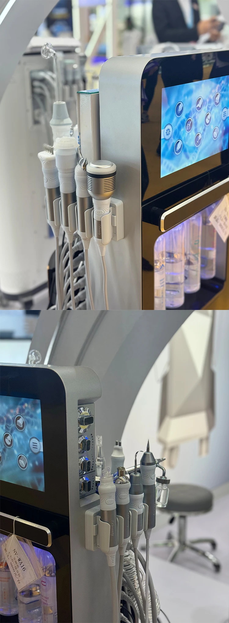 Newest Skin Rejuvenation Anti-Wrinkle 17n1 Crystal Diamond Microdermabrasion 17 Functional Diamond Dermabrasion Vacuum Meter