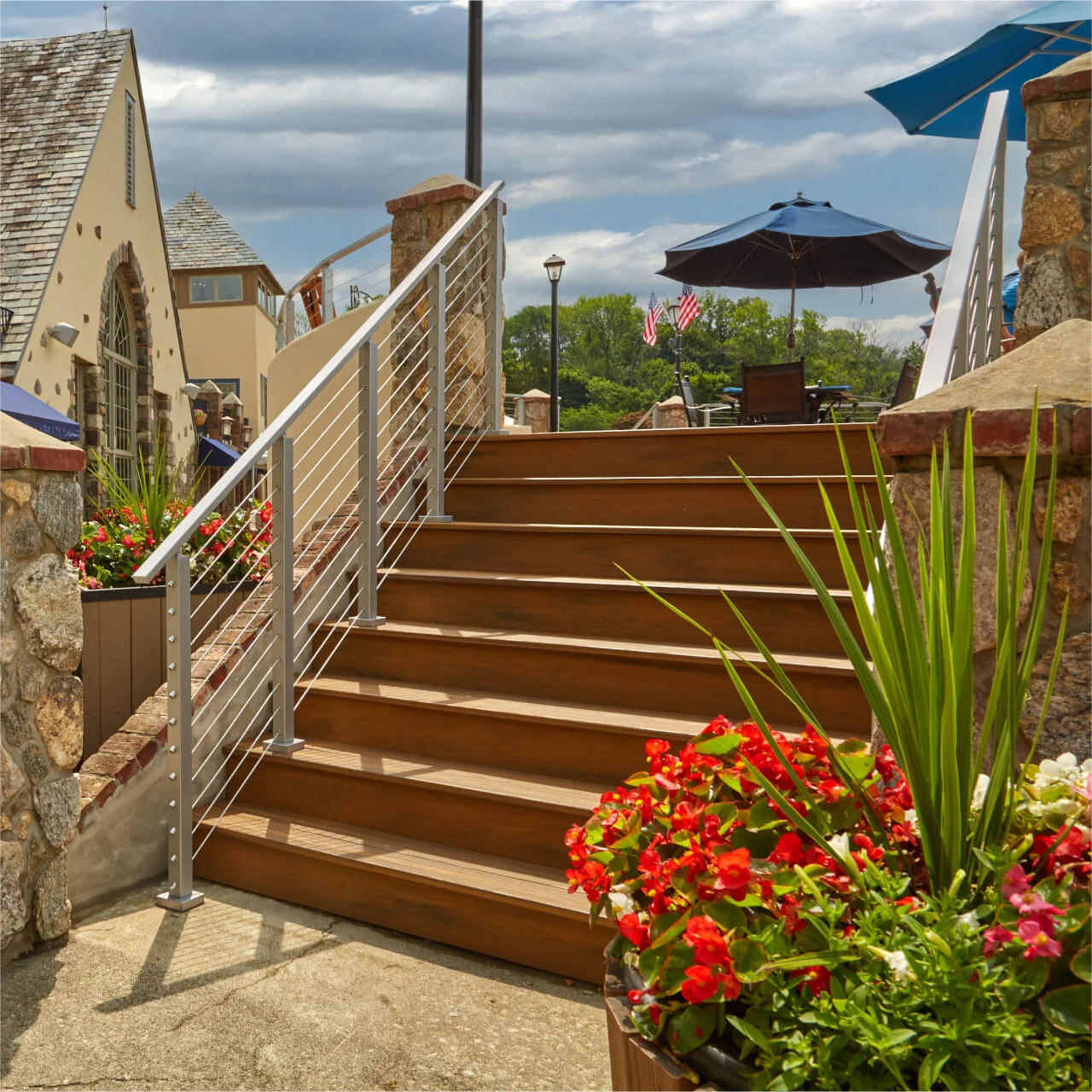 Drilled Stair Post Fit for 28-38 Degrees Stairway Adjustable Top Stair Post Black Finish Stainless Steel Deck Stair Post