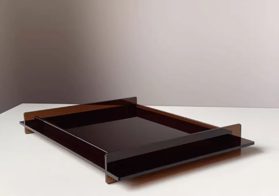 Counter Table Acrylic Display Tray Custom Acrylic Organizer Tray Acrylic Dinner Trays