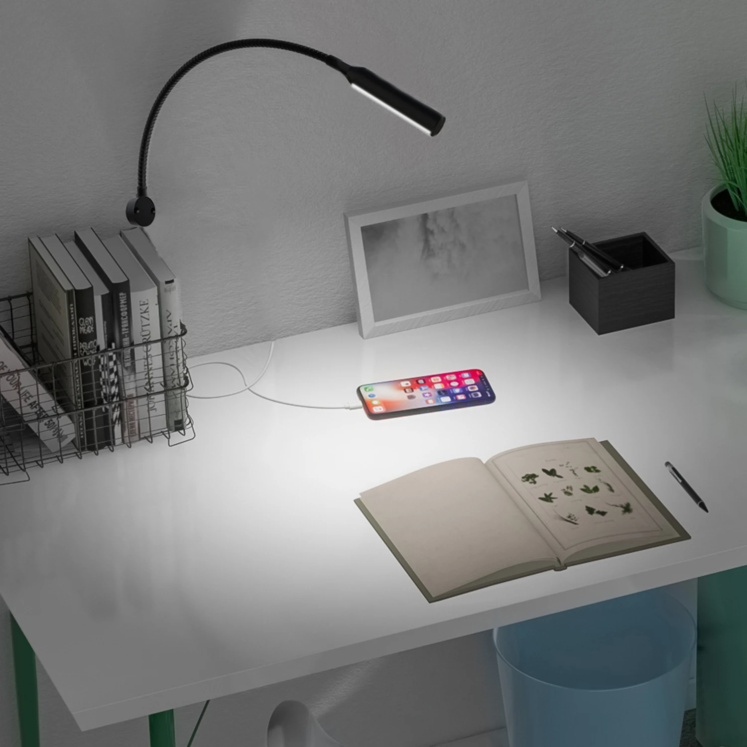 VST CE LED Zwanenhals Bedleeslamp 12V 24V Bed Side Lamp Touch Dimmer Boekenplank Licht Desk Wandlamp