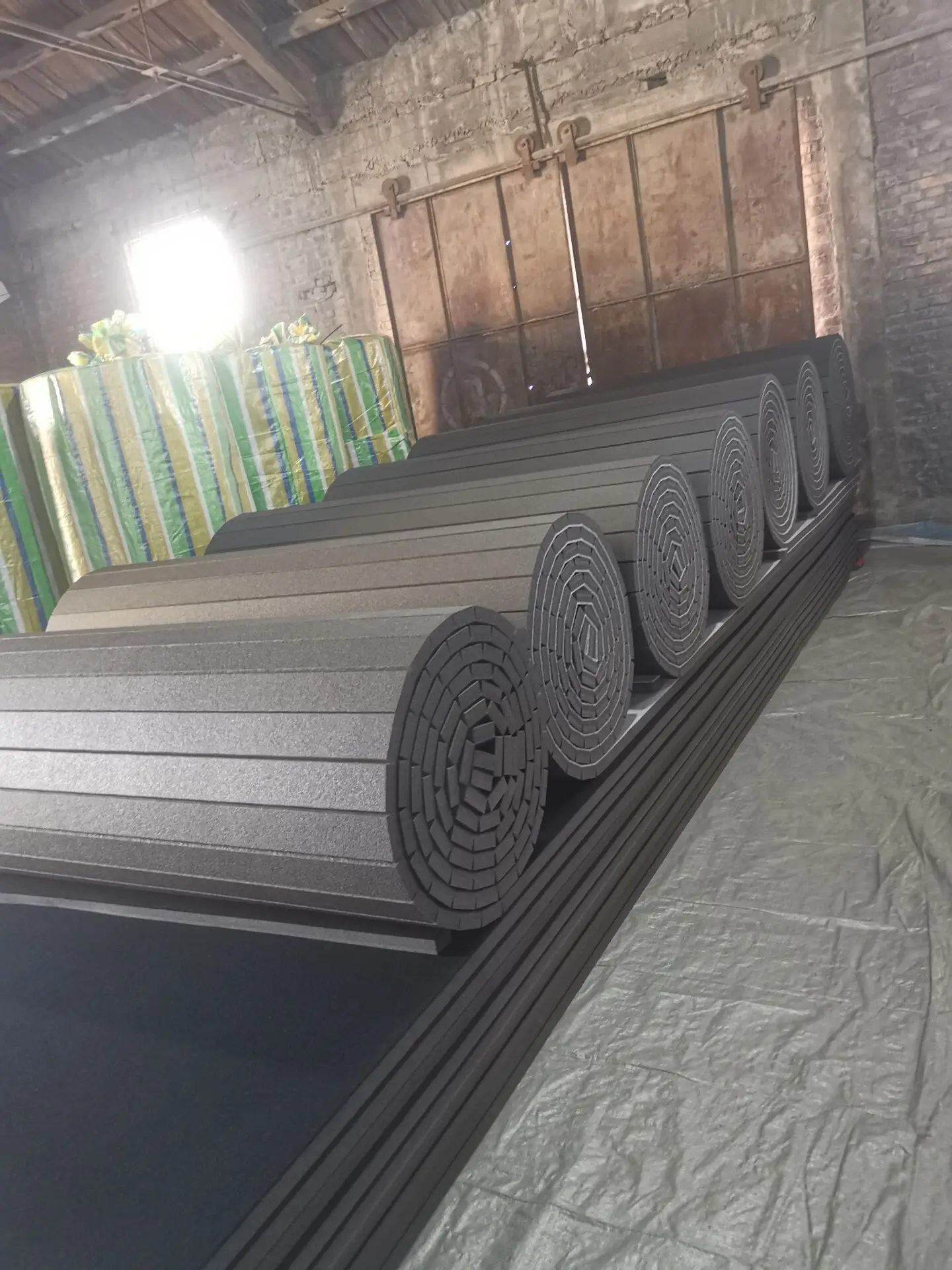 Дешевый серый коврик пенопластовый для катания гимнастический flexi roll Mat тренировок чарлидинга