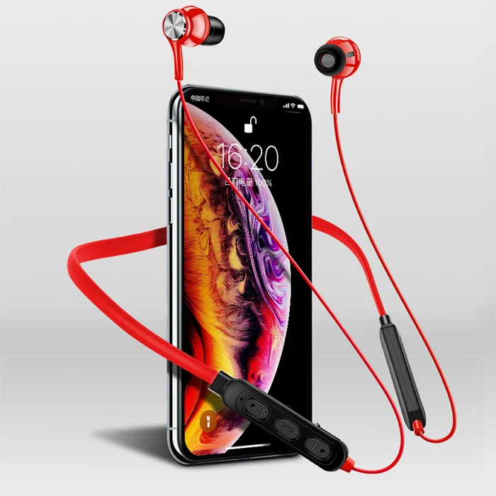 
Noise cancelling stereo neckband wireless earphone headphone headsets 