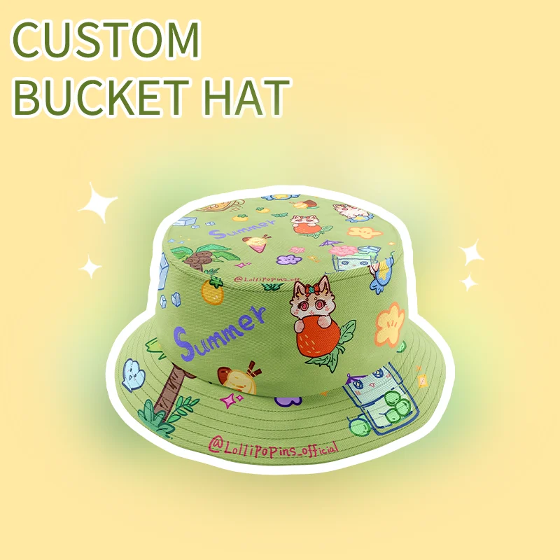 Custom Design colours 100% cotton Travel Beach Hat Fisherman Hat Printed Embroidery Custom logo Personality Fisherman hat