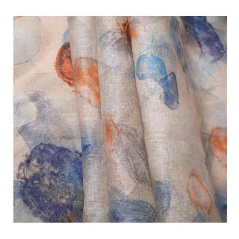 Тканые ткани 100% лен цифровая печать ткань для