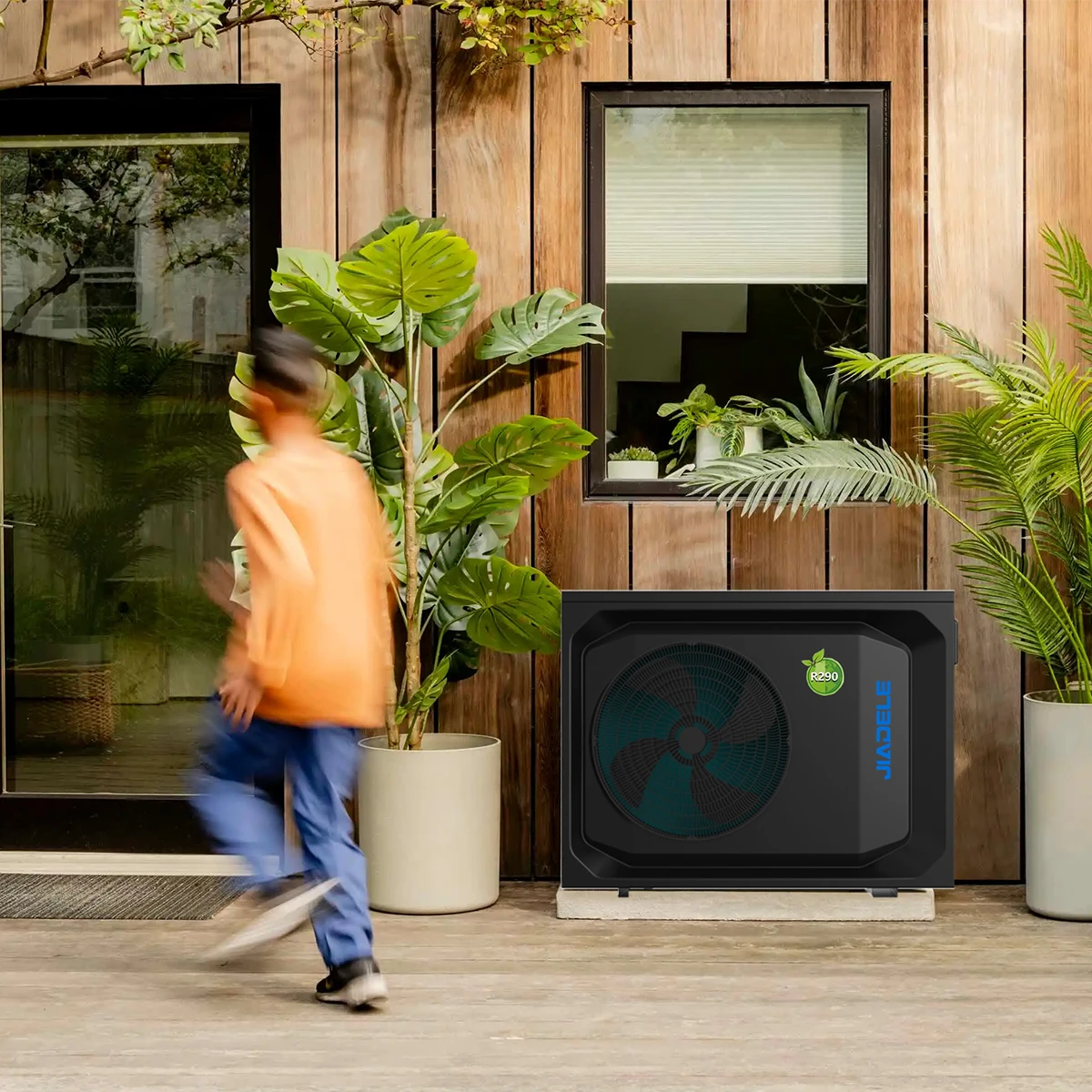 JIADELE  12KW 16KW Heat Pump R290 Monoblock WIFI EVI DC Inverter Air Source Heat Pump Water Heater Air To Water Heat pump 16KW