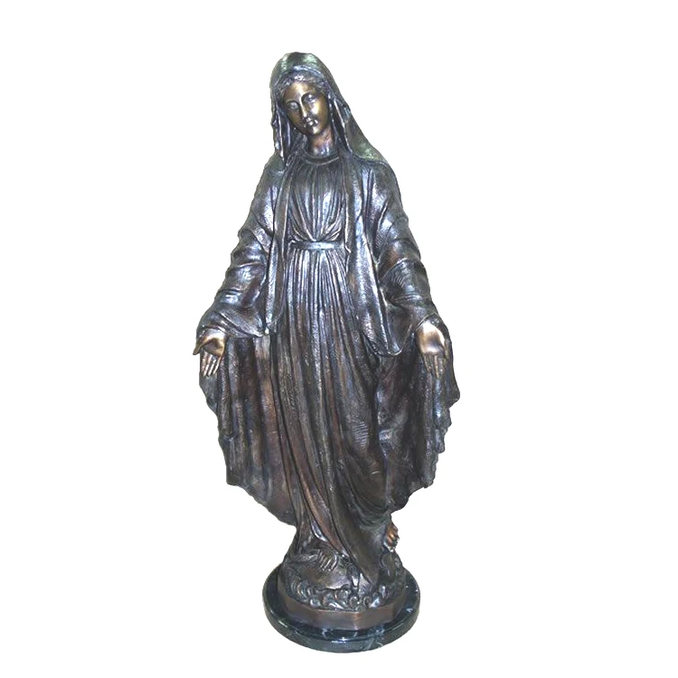 New design garden decor church religious beautiful bronze Vigry Mary sculpture
