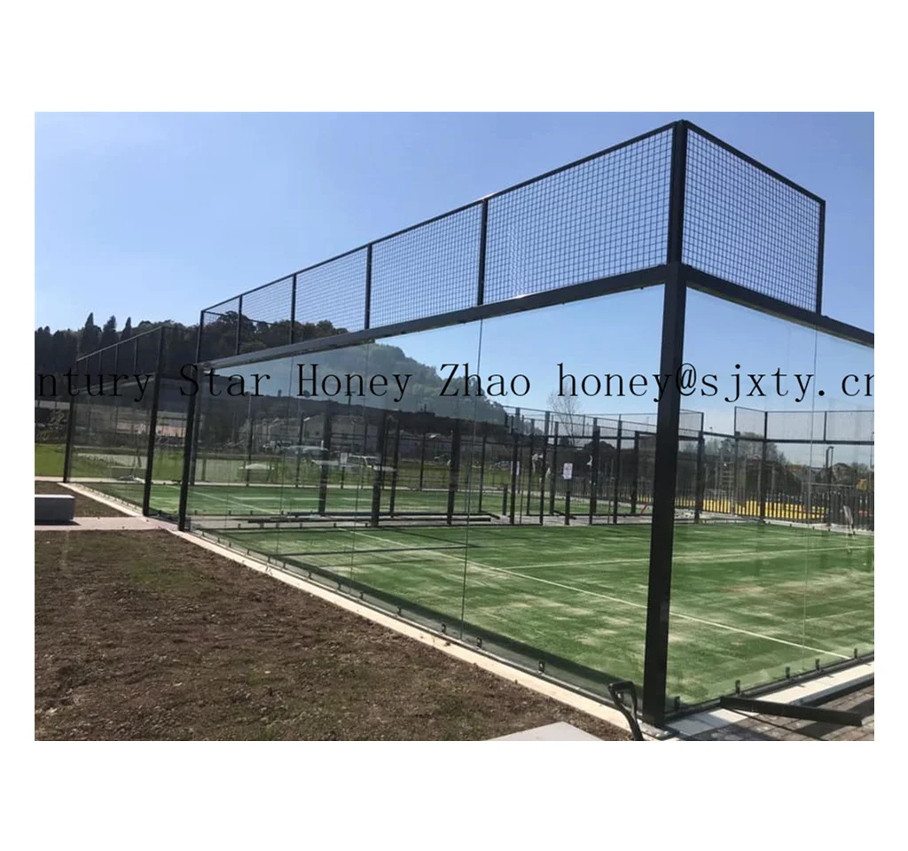 2024 Manufacturer and Wholesale Tempered Glass Panoramic Indoor Outdoor Padel Tennis Court