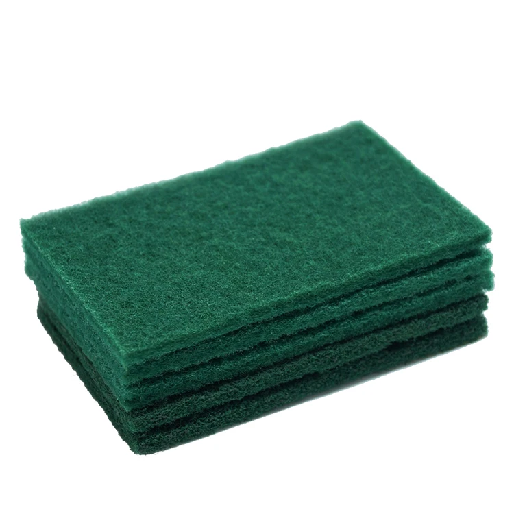 green or grey color 6x9inch scouring pad for metal abrasive scouring clean cloth
