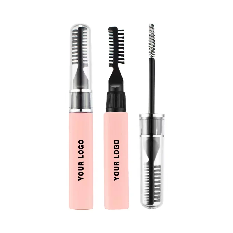 OEM black pink white wholesale waterproof clear wax eyebrow gel pen with brush 2024