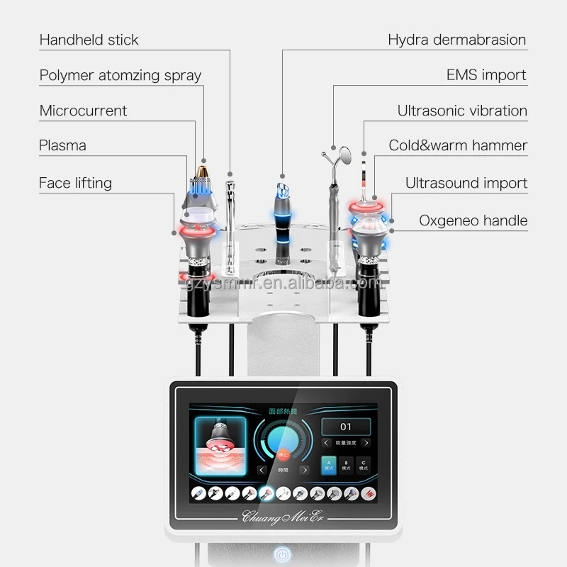 11 in 1 Hydro Diamond  Machine Beauty Skin Scrubber for Body and Facial Hydro Machine
