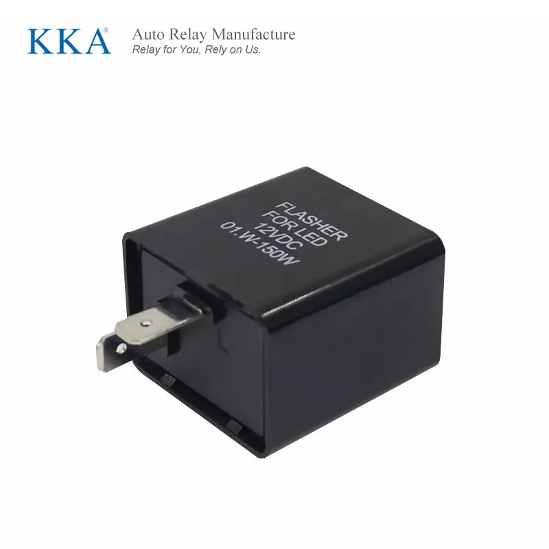 KKA-LF2P 12V 2PIN LED Flasher for Motorcycle Turn Signal, Black & Orange Optional