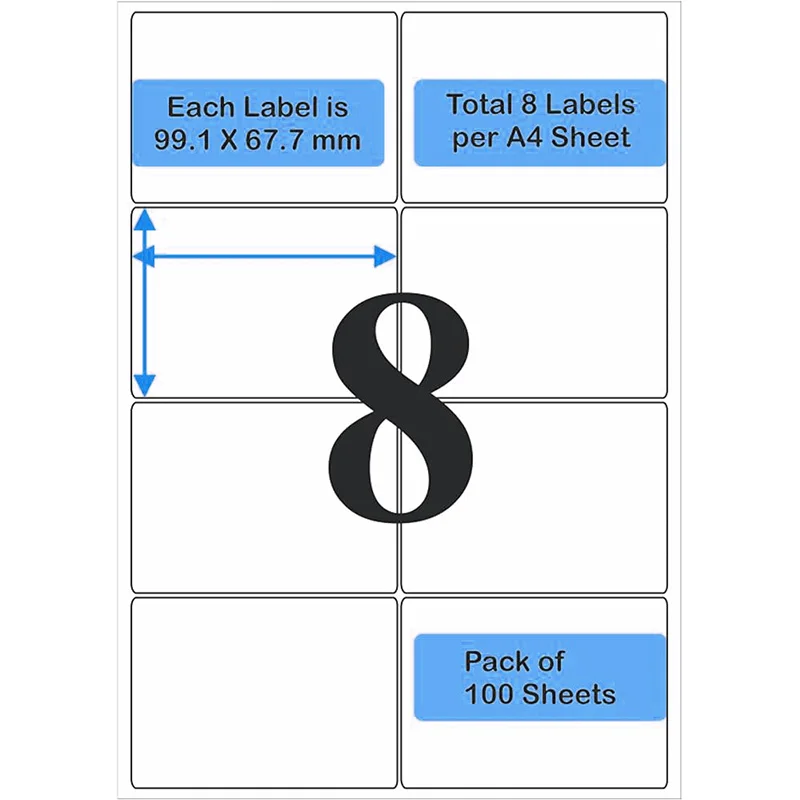 Continuous Product Etiketten 84 100 Product Sticker Custom Printing Labels A4 Size Sheets