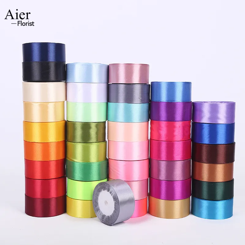 Aierflorist 3 8 см * 25 ярдов цветочная упаковка подарочная для выпечки полиэфирная декоративная лента рулон букетов на день рождения