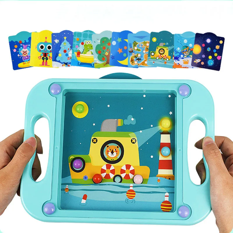 HOYE CRAFT Cartoon Ball Maze Board Toy Balance Training Game Desktop Game