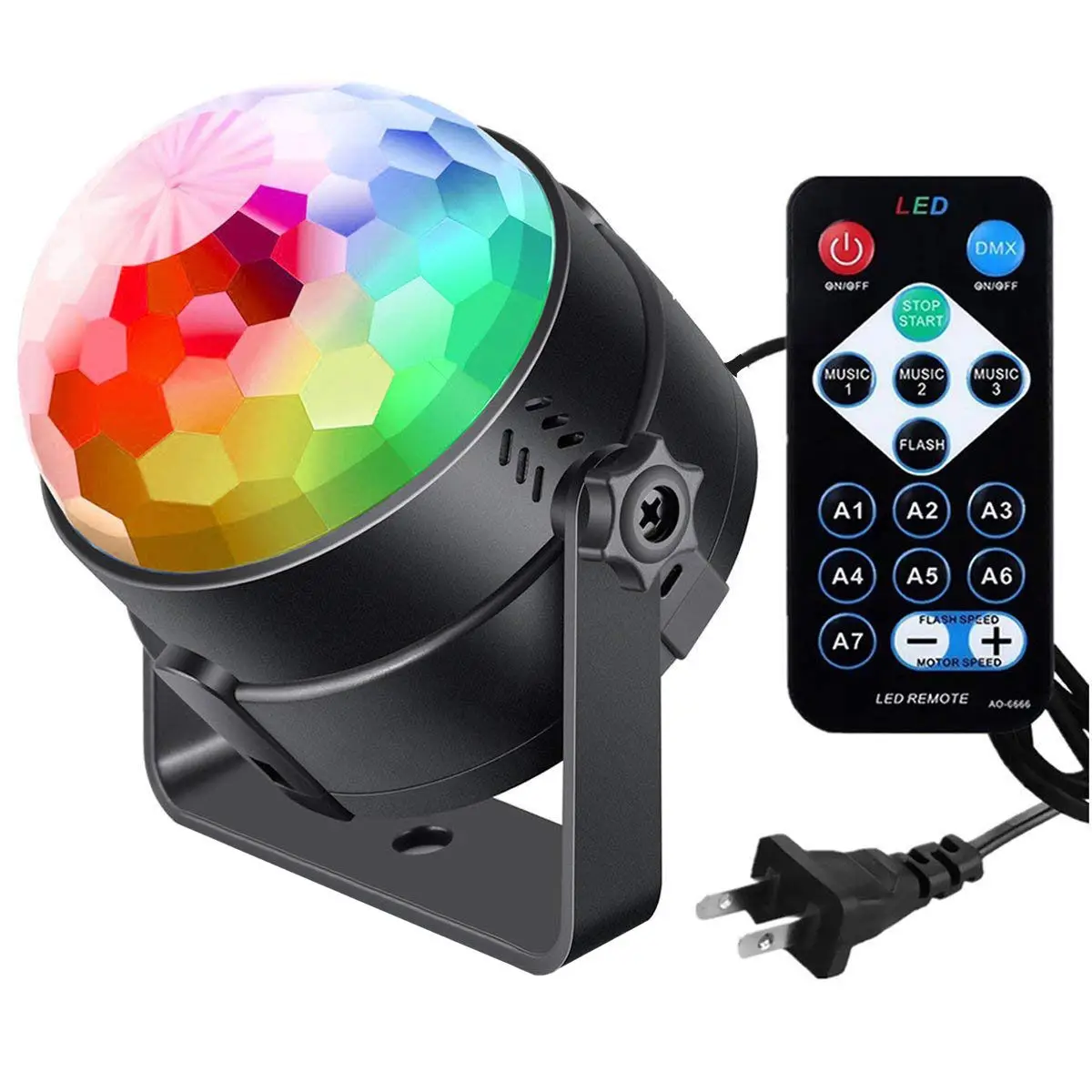 RGB диско-шар освещение для вечеринки дискотека светодиодный прожектор стробоскоп лампа дня рождения автомобиля клуба бара караоке Рождество звуковая