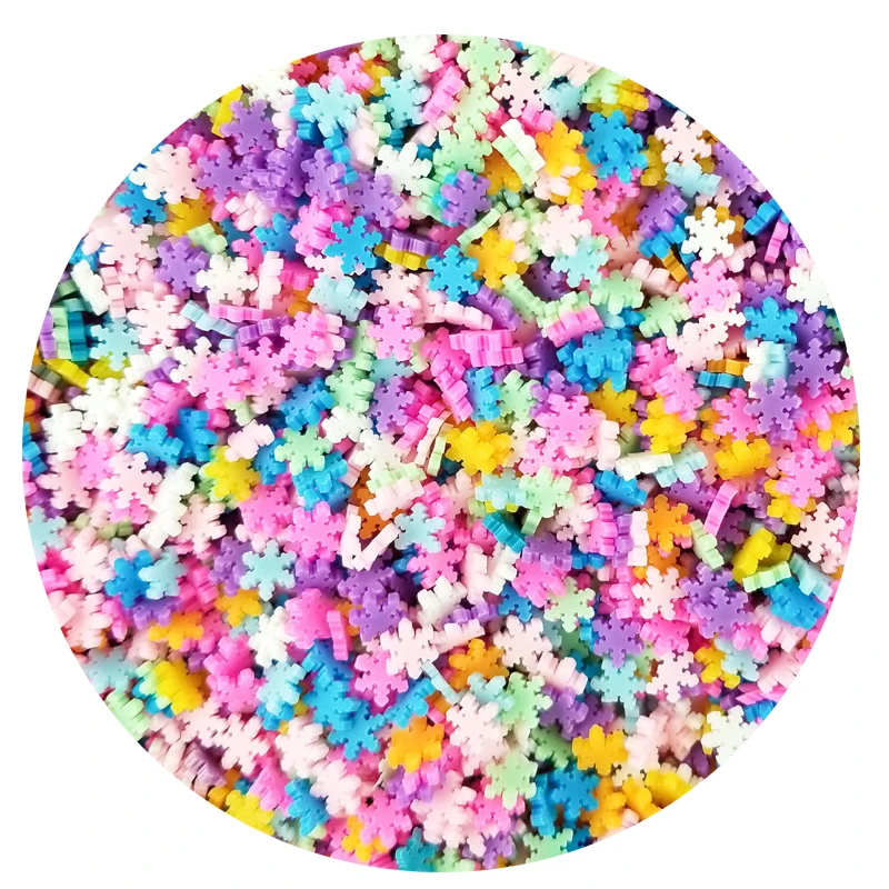 1KG Hengxin  Polymer Clay Snow Flakes Sprinkles for Slime and Any DIY Project