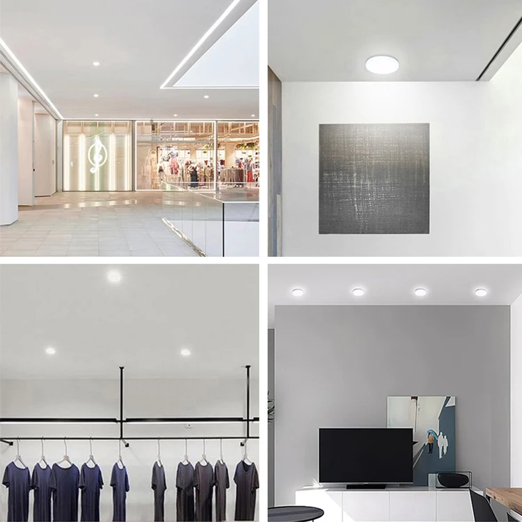 New Product Round Frameless Ceiling Panel Lamp 9w 18w 24w 36w Smd Adjustable Recessed Mounted Led Panel Light