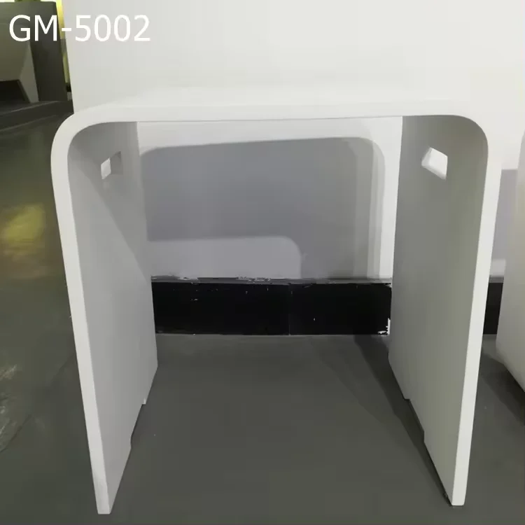 Modern Leather Bathroom Stool MC Factory Wholesale Modified Acrylic Resin Home Stool Ottoman Shower Room Wall Niche Accessories
