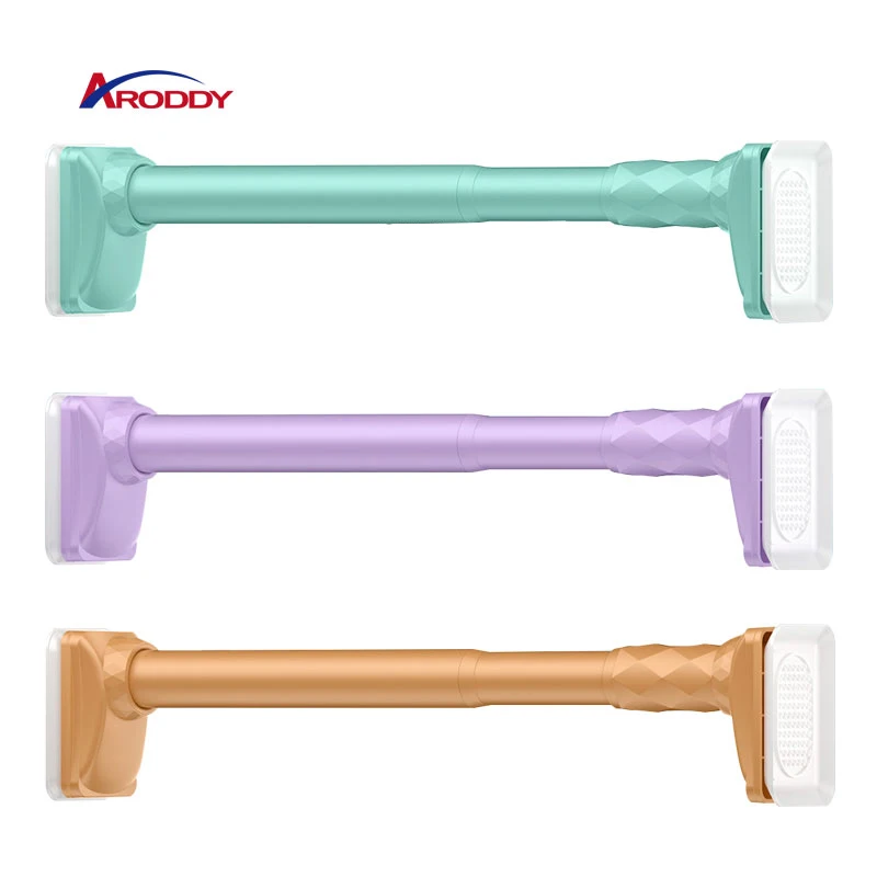 Yarun Multipurpose Rental Housing 63-98.4inch Metal Curtain Rod Without Drilling Finials Curtain Rod Pipe Accessories