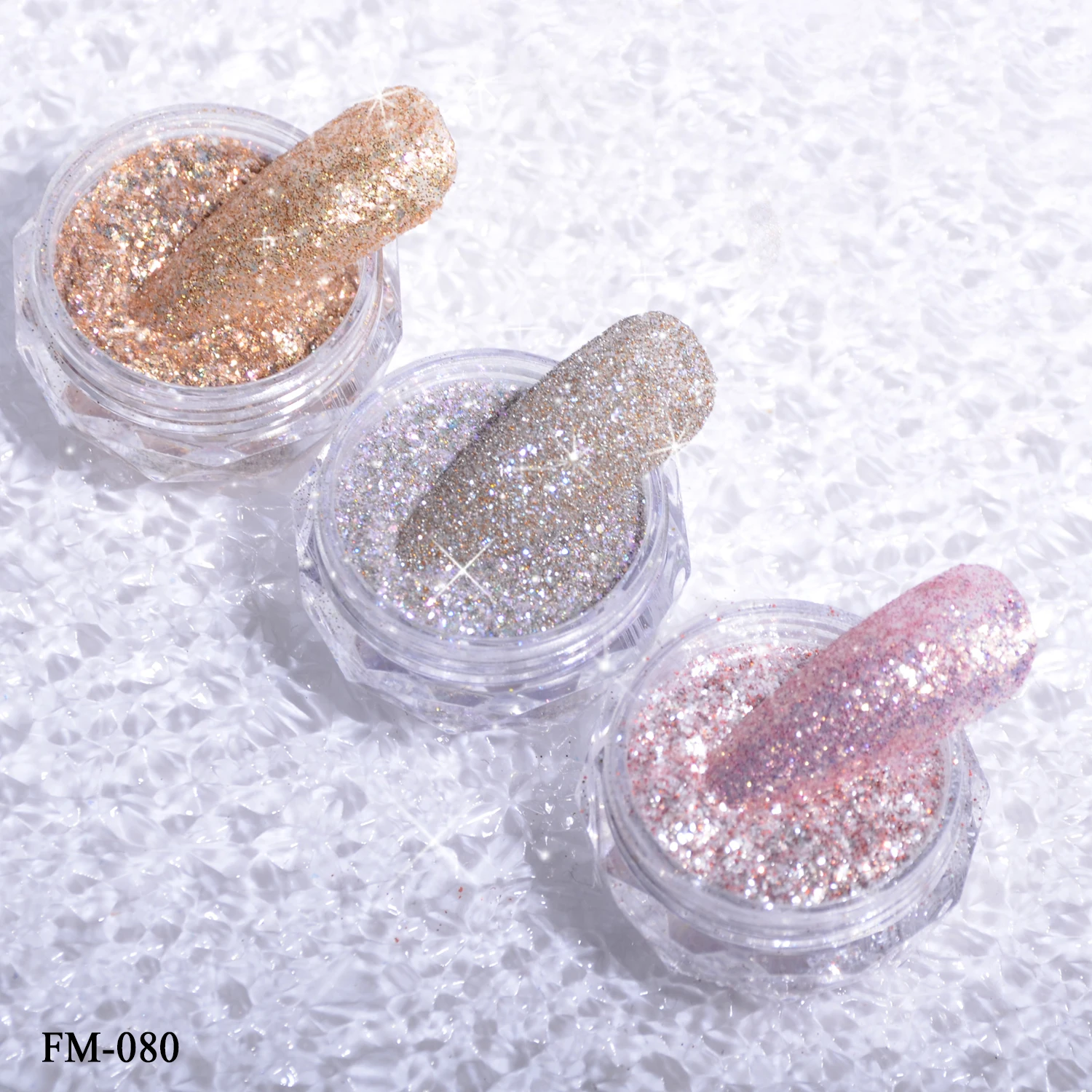 6 Color Diamond Dust Powder For Makeup Flash Effect Ultra Fine Glitter Pigment Diamond Nail Powder