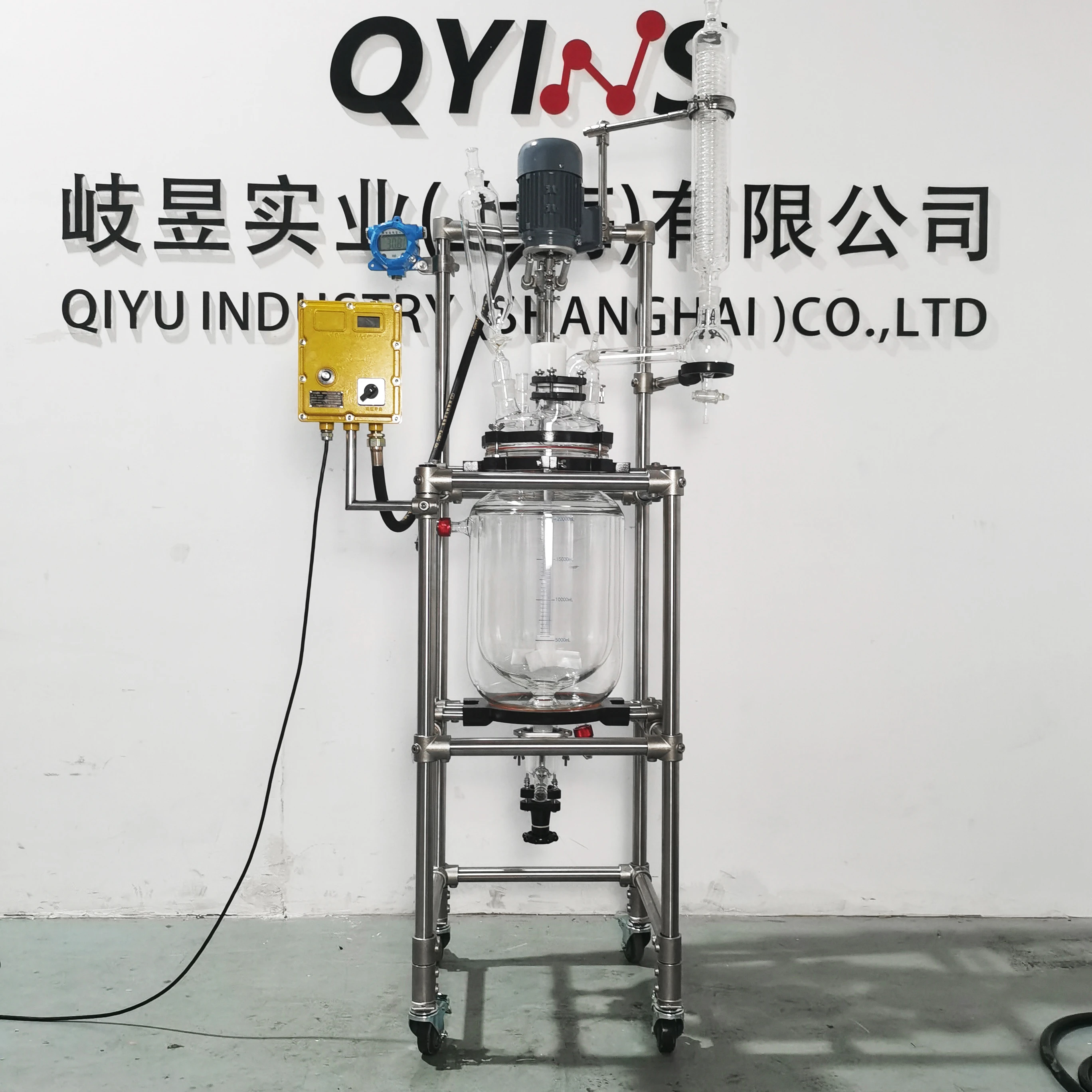 Стеклянный реактор, полностью настраиваемый производитель, прямые продажи, высоковакуумный реактор с покрытием из стекла, 10 л