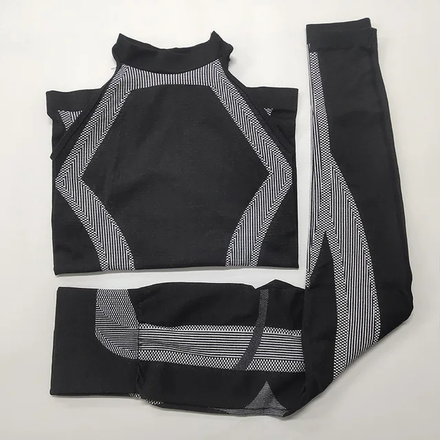 2020 Seamless Activewear Long Sleeve Women Fitness Gym Sets