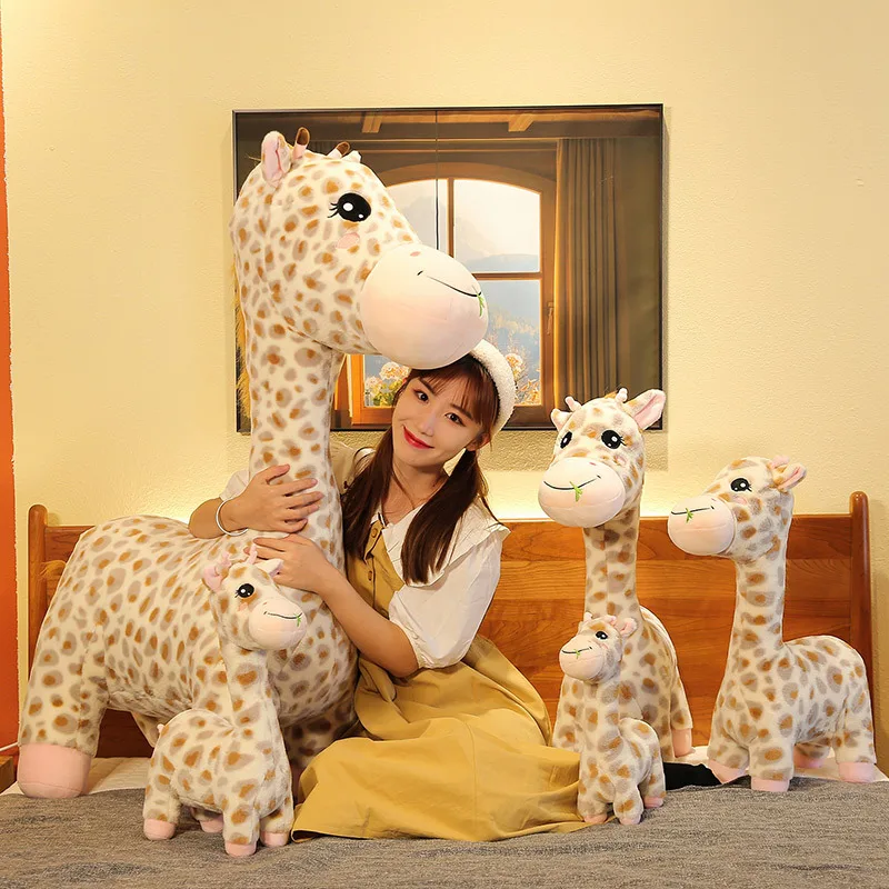 Simulation cute spotted giraffe doll wholesale animal Sleeping Pillow Toy plush toy Cartoon Cotton Stuffed Doll